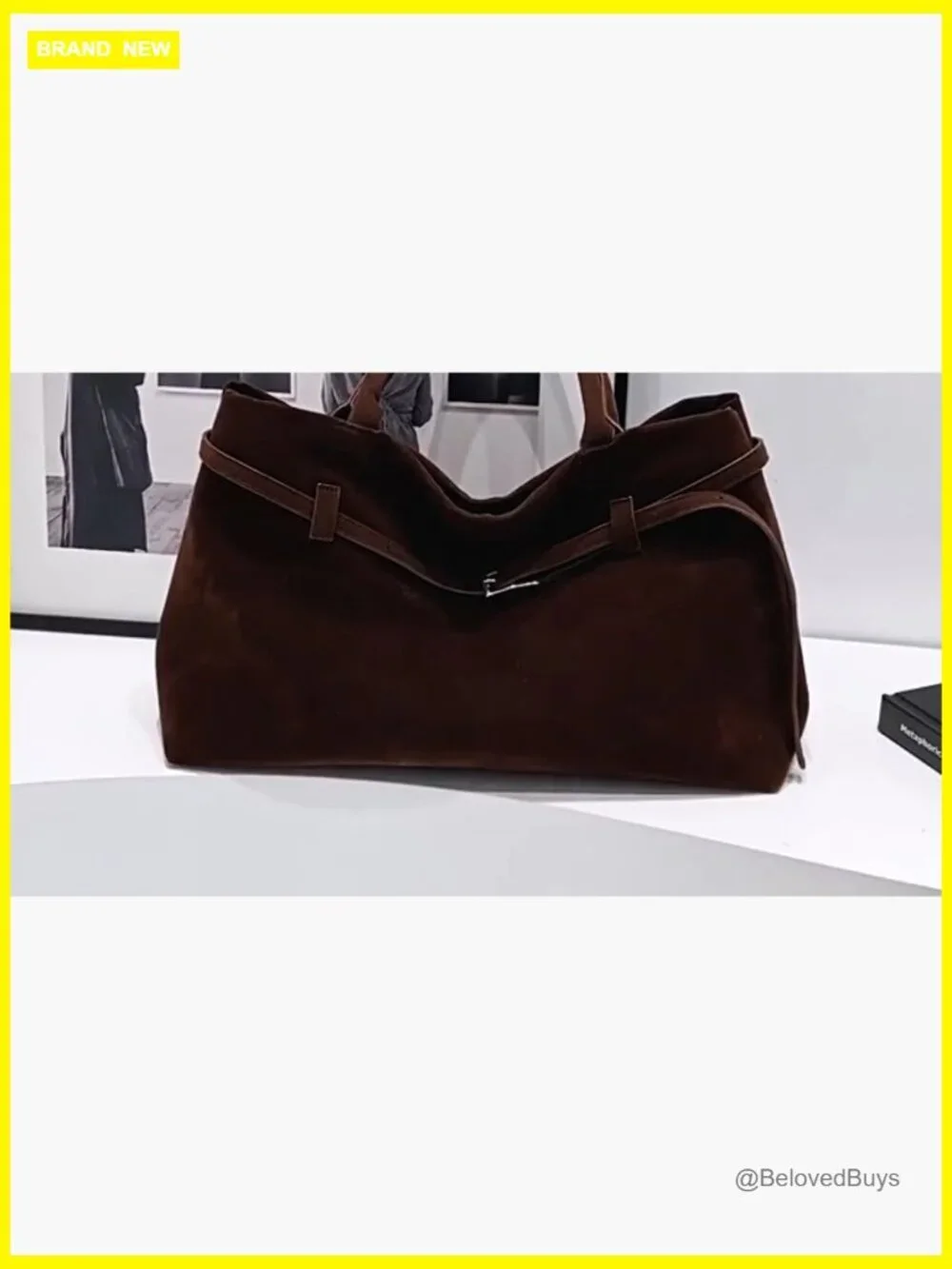 Faux Suede Hobo Bag Large Slouchy Tote Shoulder Satchel Purse